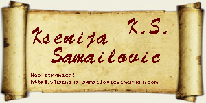 Ksenija Samailović vizit kartica